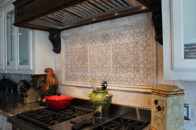 Transitional kitchen photo in Miami
