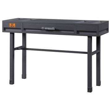 Bowery Hill Contemporary 1 Drawer Vanity Desk in Gunmetal