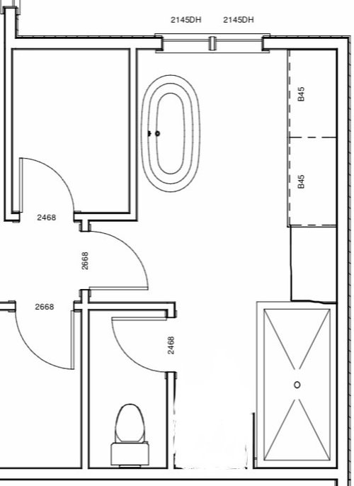 Which master bath configuration is better?