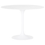 Four Hands - Simone Bistro Table-White Aluminum - Classic tulip shaping in white cast-aluminum makes for a modern bistro table. Great indoors or out. Cover or store indoors during inclement weather and when not in use.
