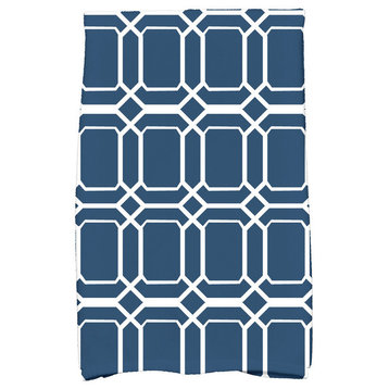 18"x30" O the Fun, Geometric Print Kitchen Towel, Blue
