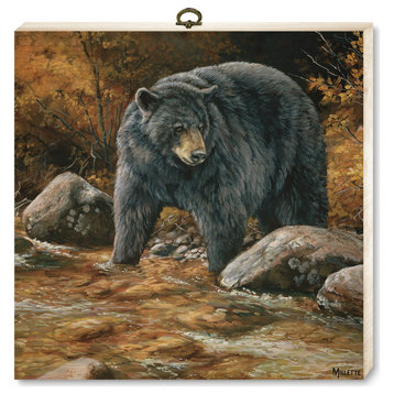 "Streamside Bear" Cutting Board, 12"x12"