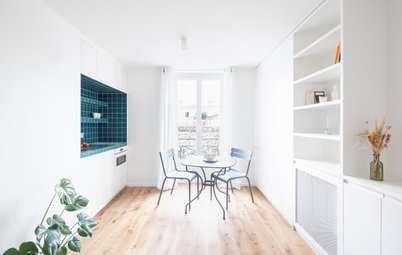 До и после: 16 кв.м — парижская студия с эффектной кухней