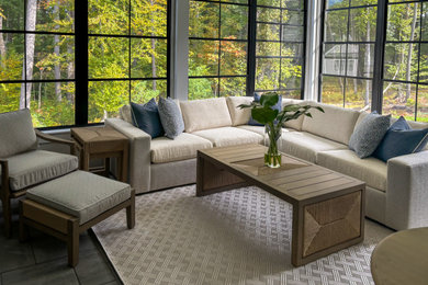 Inspiration for a transitional sunroom remodel in Boston