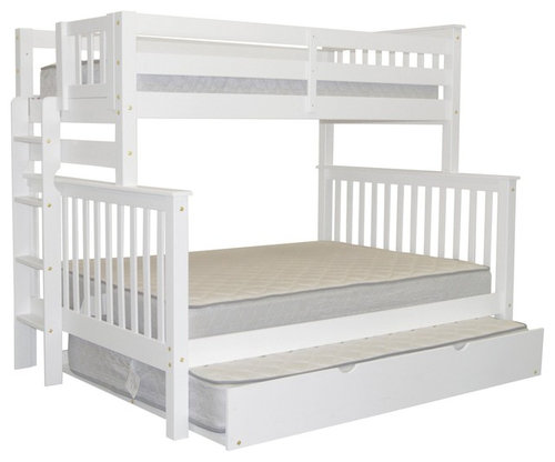 Height Between Top Bunk And Bottom Bedz King Bunk Beds Twin Over Full With End Ladder And Trundle White More Info