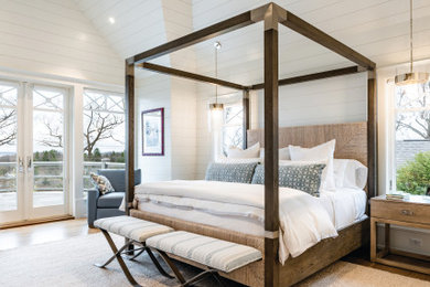 Example of a beach style home design design in Other