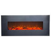 Touchstone Onyx Stainless Steel 50" Wall Mounted Electric Fireplace