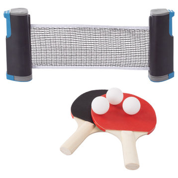 Instant Table Tennis Set Portable 2-Player Game With Retractable Ping Pong Net