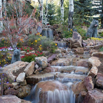Mountain-Style Stream & Cascading Rock Waterfall