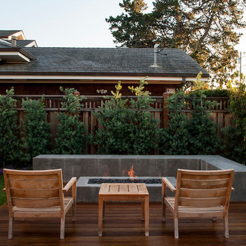 Concrete Fire Pit + Bench