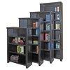 Tribeca Loft Black Office 48" Bookcase with 3 adj. shelves
