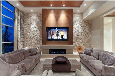 Living room - contemporary living room idea in Vancouver