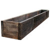 48" Rustic Planters Box, Tall Version, Aged Rustic, 6"