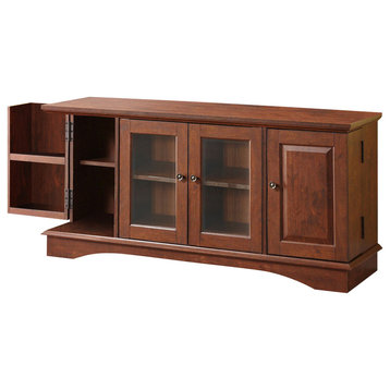52" Brown Wood TV Stand Console