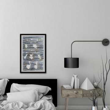 "Hidden Gold Squares" Framed Painting Print