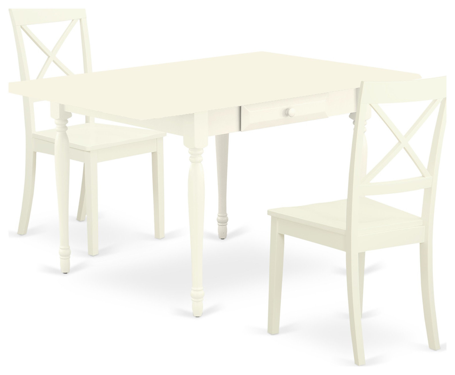 3-Piece Table Set Small Table, 2 Chairs, Wooden, Drop Leaf Table ...