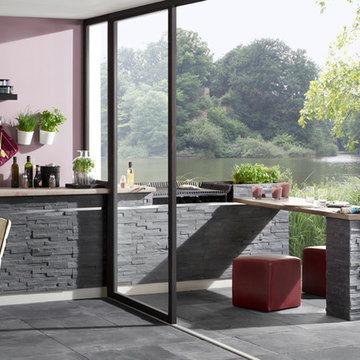 Natural stone wall panels, Stone Design Canyon charcoal