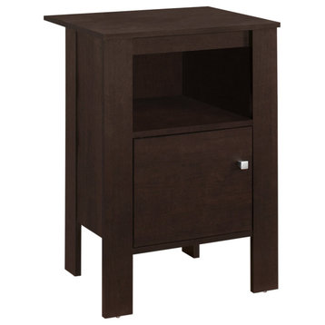 Accent Table, Side, End, Nightstand, Lamp, Storage, Laminate, Brown