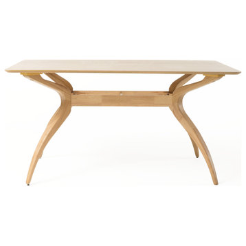 GDF Studio Seraphim Natural Oak Finish Wood Dining Table