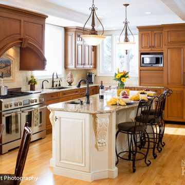 Two Toned Tuscan Inspired Kitchen