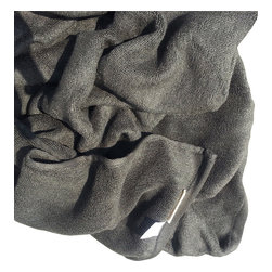 SHOO-FOO - Shoo-Foo Bamboo Bath Towel, Charcoal Gray, Single - Bath Towels
