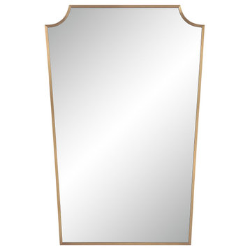 Brigid 36" Tall Rectangular Mirror, Burnished Brass