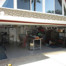 Motorized Power Screen Installed on Garage Door - Products