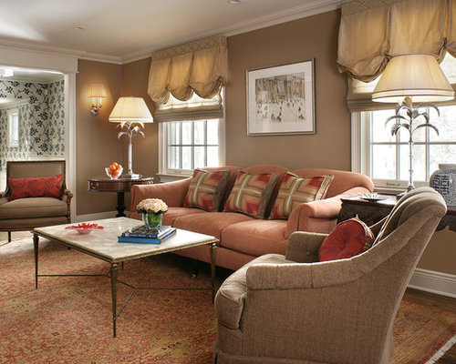 Salmon Sofa Home Design Ideas, Pictures, Remodel and Decor