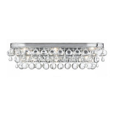 Calypso 6 Light  Crystal Teardrop Chrome Vanity Light