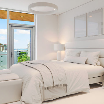 Brown Modern Bedroom Design – 3D Rendering