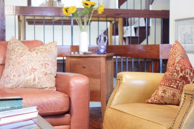 Inspiration for an eclectic living room remodel in Boston