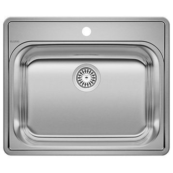 Blanco 441078 Essential 25" Single Basin Inset 18 Gauge Stainless - Brushed