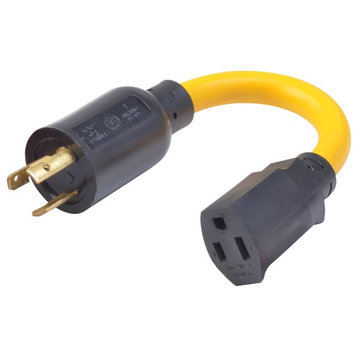 Coleman Cable 90218802 Twist-To-Lock Adapter, 20A-125V, Yellow