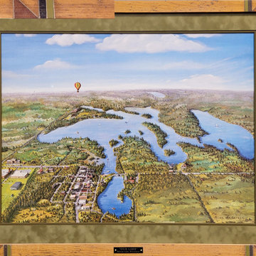 Lake print reframed in a custom made frame