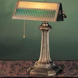Mission Style Tiffany Banker's Lamp - Desk Lamps