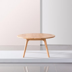 Magnus Round Coffee Table - Solid Oak - 90cm Diameter x 45cm - Coffee Tables