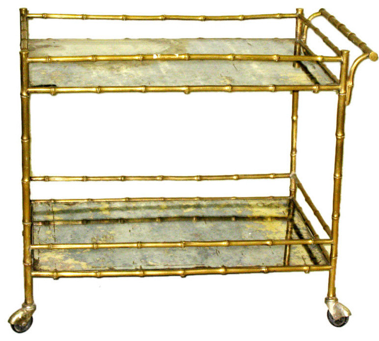 Faux Bamboo Drinks Cart by Bagues