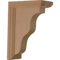 Hamilton Traditional Bracket, Rubberwood, 2 1/4"W x 5"D x 7"H