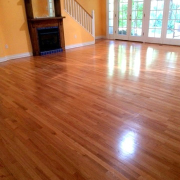 Sand and Finish Red Oak Floors Semi-Gloss