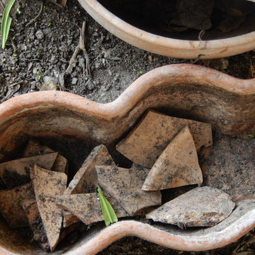 Drenaggio per vaso di cotto