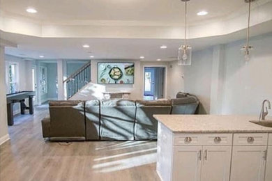 Inspiration for a transitional living room remodel in Other