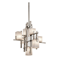 Kichler City Lights 7-Light 23.5" Multi-Tier Chandelier in Classic Pewter - Products