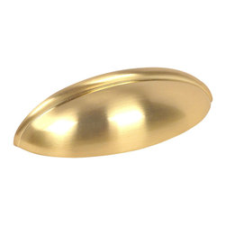 Cosmas - Cosmas 1399BB Brushed Brass 2-1/2&rdquo; CTC (64mm) Cabinet Cup Pull [10-PACK] - Cabinet And Drawer Handle Pulls