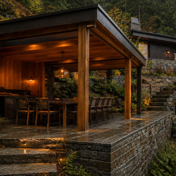 Four-Season Woodland Garden Concept for a Contemporary Hillside Home