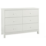 Bentley Designs - Atlanta White Painted Furniture 6-Drawer Wide Chest - Atlanta White Painted 6 Drawer Wide Chest features simple clean lines and a timeless style. The range is available in two tone, white painted or natural oak options, to suit any taste. Also manufactured with intricate craftsmanship to the highest standards so you know you are getting a quality product.