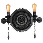 CWI Lighting - Soto 2 Light Wall Sconce With Gray Finish - Embrace the steampunk aesthetic by incorporating the Soto 24 inch 2 Light Wall Sconce in your interiors. This unique wall light with mechanical design will amp up the style level in any industrial-themed space. This light source requires two E26 bulbs and is dimmer compatible. Finished in grey, this wall lamp is bound to furnish any space with rugged beauty and unspoilt appeal. Feel confident with your purchase and rest assured. This fixture comes with a one year warranty against manufacturers defects to give you peace of mind that your product will be in perfect condition.