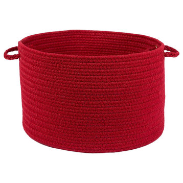 Rhody Rug Wear Ever Brilliant Red Poly 18"X12" Basket