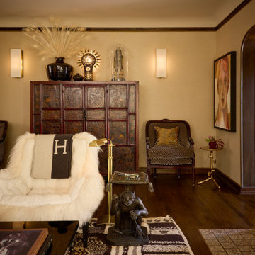 Living Room with Cozy Comfort and Curated Glamour