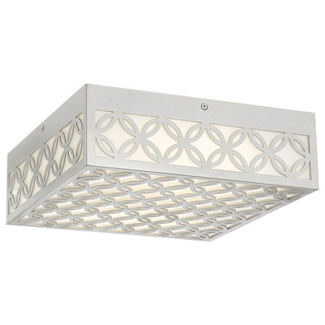 Eurofase Lighting 42696 Clover 12"W LED Outdoor Flush Mount - Aged Silver