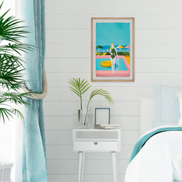 "Chilling in Green" Framed Painting Print